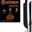 Gerber Gear Gator Machete 25" / 18" with Saw and Plain Edge Blade for Camping, Hunting, Gardening and Bushcraft, Includes a Gator Grip and Protective Sheath, Stainless Steel Blade
