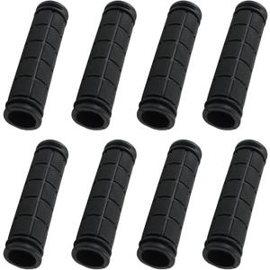8Pcs Bike Handlebar Grips, Black Bike Handle Grips for Kids, Non Slip Rubber Bicycle Handlebar Grips, Replacement Bicycle Grips