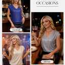 GRACE KARIN Women's Sparkly Sequin V Neck Glitter Party Gold Top (L)
