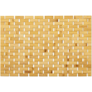 Wooden Bamboo Bath & Shower Mat Creates Spa-Like Experience (24.75" x 16.5")