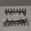 2 Pack Over Door Clothes Hanger Shower Room Over Door Hooks Black 8 Hooks