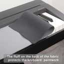 Piano Keyboard Anti-Dust Cover High Technology Fabric Key Cover Cloth Fit For Upright Piano, Electric Piano & Grand piano (Dark blue) (Gray)