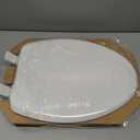 Bemis Ashland Modern Wood Toilet Seat with Decorative Edge, Slow Close, Secure Hinges, Made in USA, Elongated, White