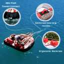 ZOOMBROS Towable Tube for Boating 2-Person, Secure Cockpit Seating for Kids & Family Safety, Heavy-Duty Water Sport Towables Large Capacity with Quick Connector, Less Drag