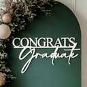 Wooden Congrats Graduate Wall Sign for Backdrop, Mastered It Grad Party Supplies, Class of 2026 Graduation Party Wall Decoration for Balloon Arch Backdrop