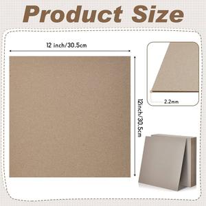 20 Pcs Book Board, Binders Board Chipboard Designer Bookboard Kraft Heavy Duty Chipboard Sheets Bookbinding Supplies for Book Binding Cover (12 x 12 Inch 80PT)