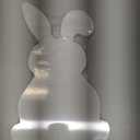 Easter White Bunny Cheese Board 11.8 x 7 Inch Charcuterie Cutting Board Large Decorative Stone Food Plate Tray for Easter Decoration Charcuterie Kitchen