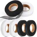 Phinus 6 Rolls Iron On Hemming Tape, 3/5 INCH x 20 Yards No Sewing Hem Tape, Fabric Adhesive Tape for Pants, Shirts, Jackets, Skirts, Socks, DIY Crafts (White and Black)