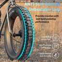 Hycline Ebike Replacement Fat Tire: 20x4.0/26x4.0 Inch Heavy Duty Folding Electric Fat Tires, All-Terrain High-Density Bicycle Tires for Street or Trail Riding