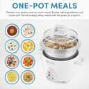 AROMA Select Stainless Rice Cooker, 3-Cup (Uncooked) / 6-Cup (Cooked), Stainless Steel Inner Pot, Small Rice Cooker, Auto Keep Warm, 1.2 Qt, White, ARC-753SG