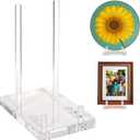 Acrylic Plate Stand for Display, Adjustable Clear Acrylic Plate Holder Picture Easel Stand, Book Stand and Display Holder for 6-14 Inch Decorative Plate, Record, Plaque, Photo, Platter, Tabletop Art