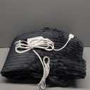 Heated Blanket Electric Full, Soft Flannel Heating Blanket with 8 Hours Auto Off 10 Fast Heating Levels Machine Washable Sherpa Heated Blanket with Overheating Protection (Gray)