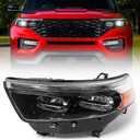 FIONE LED Headlight Assembly Compatible with Ford Explorer XLT/Limited 2020 2021 2022 Left Driver Side LH Replacement Headlamp