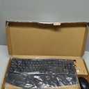 Amazon Basics Ergonomic Wireless Keyboard and Mouse Combo with Wrist Rest, Plug and Play, 2.4 GHz USB, Easy to Use, Black