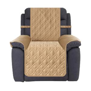 Ameritex Waterproof Nonslip Recliner Cover Stay in Place, Dog Chair Cover Furniture Protector, Ideal Recliner Slipcovers for Pets and Kids (Sand, 84"x91"