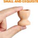 NUOBESTY 15 Pcs Unfinished Wooden Egg Cups, DIY Painting Wood Holder Stand for Easter Crafts, Single Decorative Display for Boiled Eggs