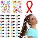 Daifunli 53 Pieces Halloween Costume Accessories - Hair Pins, Candy Red Tie, Diamond Stickers, Jewel Set for Wreck King Cosplay - Racer Women Adult