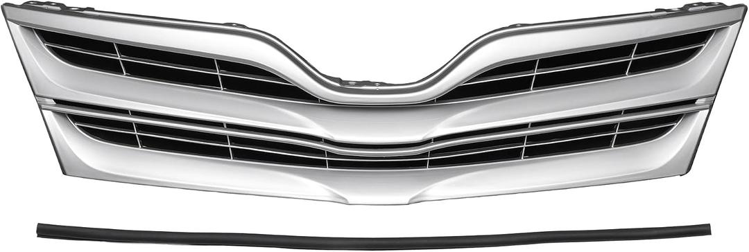 X AUTOHAUX No.531120T021 Front Upper Hood Bumper Grille Grill for Toyota Venza 2013-2015 LE Front Upper Bumper Kidney Grille Grill Chrome Silver Tone