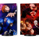 Console PS5 Cover Skin Anime Style - Red/Blue Design PS5 Skin Cover for Disc Version, PlayStation 5 Skins for Console and Controller, Easy to Install - Scratch- and Fade-Resistant PlayStation 5 Cover