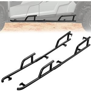 KEMIMOTO Upgrade 4 Seater Rock Sliders Nerf Bars Compatible with Polaris General 4 1000 /XP 4 1000 2017-2025 Black Steel Tubing Side Bumper Protection Frame Accessories, Replace #2881992