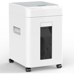110 Sheets Micro Cut Paper Shredder Auto/Manual Feed Shredder P-4 Security Level for Home Office & Commercial Use 6.8 Gallons Bin with Casters