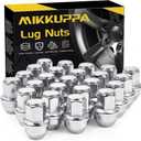 MIKKUPPA 24pcs M14x1.5 F150 Lug Nuts, Chrome OEM Style Replacement for 2015-2024 F-150 F150 Expedition Lincoln Navigator Factory Wheels 21mm Hex Anti-Rusting Updated Tire Nuts (Silver)