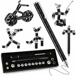 Fidget Pens Birthday Gifts For Men - Novelty Christmas Stocking Stuffers For Teen Boys, Unique Birthday Gifts For Young Men Women Him Her Teenage Boys Girls, Cool Gadget Stress Relief Toys For Adults (BLACK)