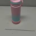 12oz Kids Water Bottle for School, Toddler Bottles with Straws, Stainless Steel Vacuum Insulated Water Bottle for Boys&Girls, Leak-Proof, BPA-Free, Bubble Gum