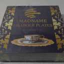 MAONAME Gold Charger Plates Set of 12, Reef Plate Chargers for Dinner Plate, Round Plastic Table Chargers for Thanksgiving, Christmas