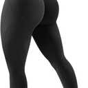 Scrunch Butt Leggings for Women Amplify Contour Legging Seamless Yoga Pants Workout Gym Booty Lifting Tights (Medium, Black)