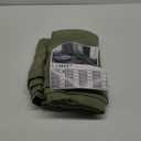 LAMIT Semi Sheer Linen Curtains 45 Inches Long 2 Panels, Sage Green Light Filtering Panels Back Tab and Rod Pocket Neutral Drapes for Kitchen/Window/Bedroom, 52 x 45 Inch