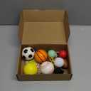 Sports Cake Toppers Sports Cake Decoration with Soccer Football Baseball Basketball Tennis Golf for Sport Theme Birthday Supplies (Multicolor)