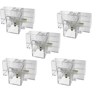 5 Pack Hexagon Garage Light Connectors 90° X Connector 2 Pin 3 Way LED Garage Light