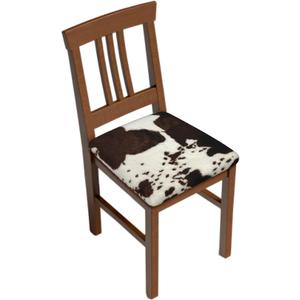 Cowhide Print Seat Covers for Dining Room Chairs Set of 2 Cow Skin Print Chair Covers Washable Stretch Chair Seat Covers Cushion Slipcovers for Kitchen Office