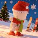 17cm Doll Christmas Clothes, 5Pcs Christmas Outfit for 17cmdoll (NO Doll) with Accessories Suit Cute Stylish Dress Up Set Xmas Gift