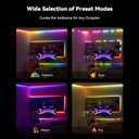 PAUTIX COB LED Strip Lights Pro, UL-Listed RGB Smart IC Chasing Color Addressable COB LED Tape Light, Music Sync Flexible RGB LED Lights, Smart Strip Light, for Party, Bedroom, Color Changing, 6.56ft