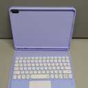 Keyboard Case for iPad Air 11 inch M4 2026/M3 2025/M2 2024, Air 5th/4th Gen | Detachable Magnetic Round Key Keyboard with Multi-Touch Trackpad & Pencil Holder, Slim Folio CoverPurple
