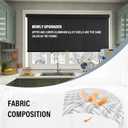 AOSKY Light Filtering Roller Shades Cordless Blinds for Windows, 1% Openness Free-Stop Shades with Valance, Thermal Insulated Fabric, UV Protection, Natural Woven Blinds24" W x 72" H, Black