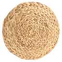 Koyal Wholesale Natural Water Hyacinth Placemats, Set of 6, 13.5 inch Round Mat Weave Charger Plates, Tropical Wedding