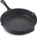 DASH Zakarian 11" Nonstick Cast Iron Skillet with Pour Spouts for Searing, Baking, Grilling, Roasting and More - Black