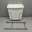 Knape & Vogt RS-PSW9-1-20-P 17 in. H x 8 in. W x D Steel in-Cabinet 20 Qt. Single Platinum Pull Out Trash Can