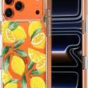 MOSNOVO for iPhone 17 Pro Max Case | Military Grade 6.6ft Drop Tested | Camera Control | Clear with Lemon Design