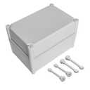 LeMotech IP67 Waterproof Junction Box ABS Plastic Project Box Dustproof Electrical Box Outdoor Enclosure for Electronics DIY Case Gray 11x 7.5X 7.1 inch (280x 190x 180 mm)