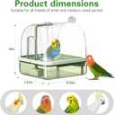 Automatic Bird Bath for Cage, Parrot Bathtub, Indoor Cockatiel Bathtub Shower with Pump, Circulating Water, Birds Shower Cage Accessories for Parakeets, Conure, Budgies, Cockatiels, Lovebird(green)
