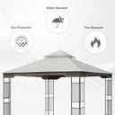 Replacement Gazebo Canopy, 10 x 12 FT Durable Outdoor Roof Cover Fits Regency II Patio Gazebo L-GZ798PST, A101004104, A101004105 (Light Gray)