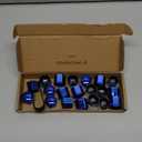 PATIKIL 19mm Wheel Lug Nut Cover Bolt Caps, 20 Pack Universal Car Tire Nut Cover with Tongs for Various Cars Trucks SUV ATV RVs, Blue