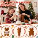 4 x Mini Gingerbread Man Christmas Stocking Stuffers for Women Kid Teen Girl Boy Best Friend White Elephant Gifts for Coworker Sweet Xmas Stocking Stuffers for Girlfriend Boyfriend Handmade Crochet Gifts