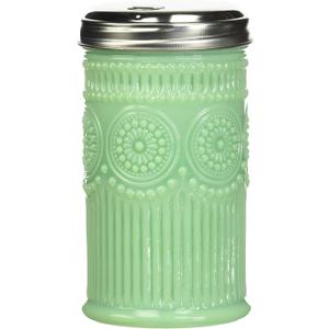 Tablecraft Sugar Shaker with Stainless Steel Top, 3.0625" x 5.75", Green