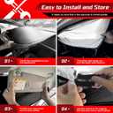 ARISMOTOR Windshield Sun Shade for Lexu-s TX TX350/500h/500h+ 2024-2026, Custom Fit Foldable Front Window Sunshade Sun Visor Protector, Block UV Rays Keep Your Car Cooler