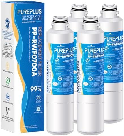 PUREPLUS DA29-00020B Replacement for Samsung DA29-00020A/B, DA29-00020B-1, RF28HMEDBSR, RF263BEAESR, RFG297HDRS, HAF-CIN/EXP, RF4287HARS, RF28HFEDBSR, 469101, RWF0700A Refrigerator Water Filter, 4PACK